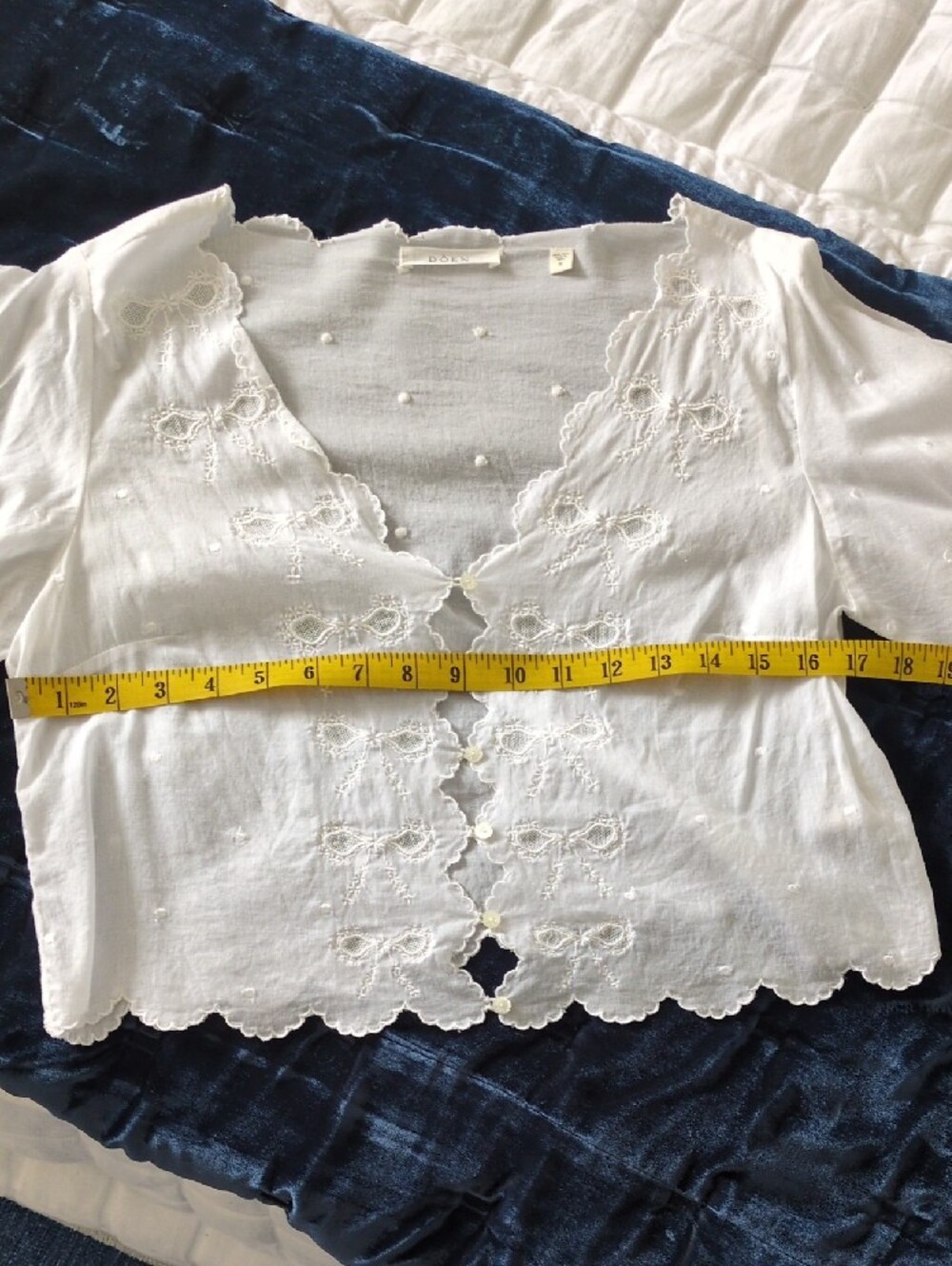 Doen Kacy Top, White Eyelet, Small - Picture 11 of 16